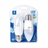 LED Leuchtmittel, E27, 7 W, 620 lm, 6500 K, 2er
