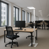2er Pack LED Büro-Stehleuchte, Up/Down, weiß, 100 W, 7000 lm, 4000 K (neutralweiß), UGR<16, CRI98, dimmbar, RG0, Bridgelux LED, Arbeitsplatzleuchte