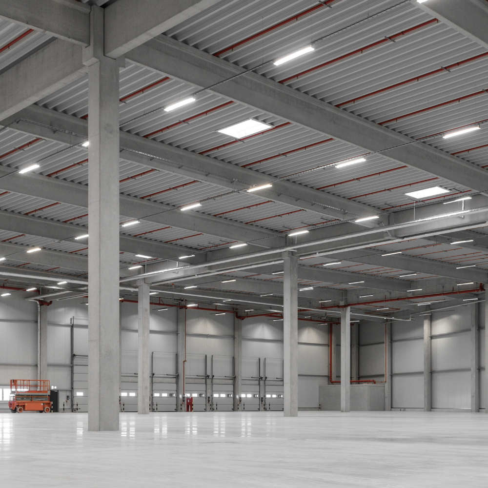 2er Pack LED-Hallenleuchte, linear, 200 W, 20000 lm, 4000 K (neutralweiß), IP65, schwarz
