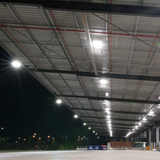 10er-Pack LED-Highbay, Hallenstrahler rund, grau, 100 W, 10000 lm, CCT 3000-6500 K (warm-, neutral-, kaltweiß), IP65