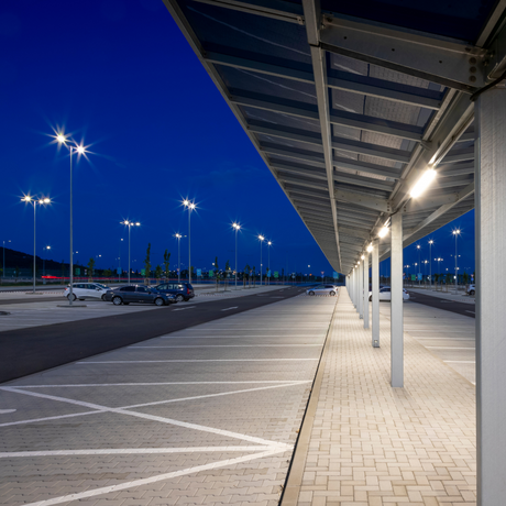 LED Straßenleuchte, SLIM, 30 W, 3600 lm, 5000 K (neutralweiß), IP65, Wand- und Mastmontage.