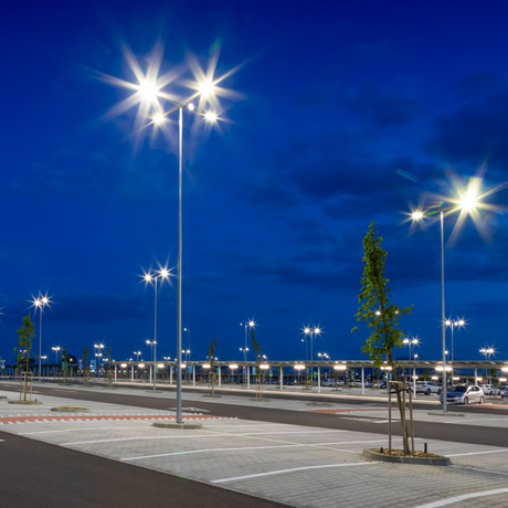 LED Straßenleuchte, SLIM, 50 W, 6000 lm, 5000 K (neutralweiß), IP65, Wand- und Mastmontage.