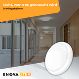 LED-Notstrom Deckenleuchte, mit 8 h Notlicht, 18 W, 1800 lm, 3000-6000 K (warm-, neutral-, kaltweiß) IP65, IK09