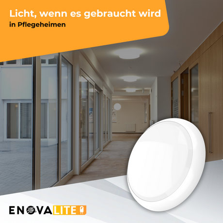 LED-Notstrom Deckenleuchte, mit 8 h Notlicht, 18 W, 1800 lm, 3000-6000 K (warm-, neutral-, kaltweiß) IP65, IK09.