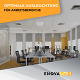 LED CCT Panel Set mit Fernbedienung und Aufbaurahmen, 120x30 cm, 36 W, 3600 lm