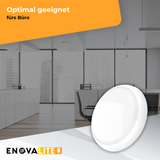 LED-Notstrom Deckenleuchte, mit 8 h Notlicht, 18 W, 1800 lm, 3000-6000 K (warm-, neutral-, kaltweiß) IP65, IK09