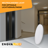 LED Aufbauleuchte, 18W, 1880 lm, 4000K, ø220x50mm, IP54