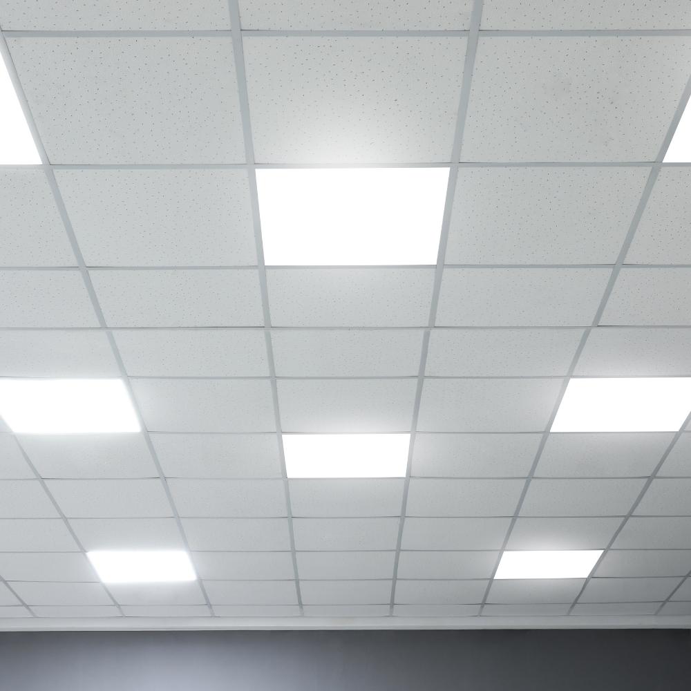 4er Pack LED-Panel mit Farbtemperaturwechsel CCT, 3000-6000 K, 62x62 cm, Back-lit, 36W, 3600 lm
