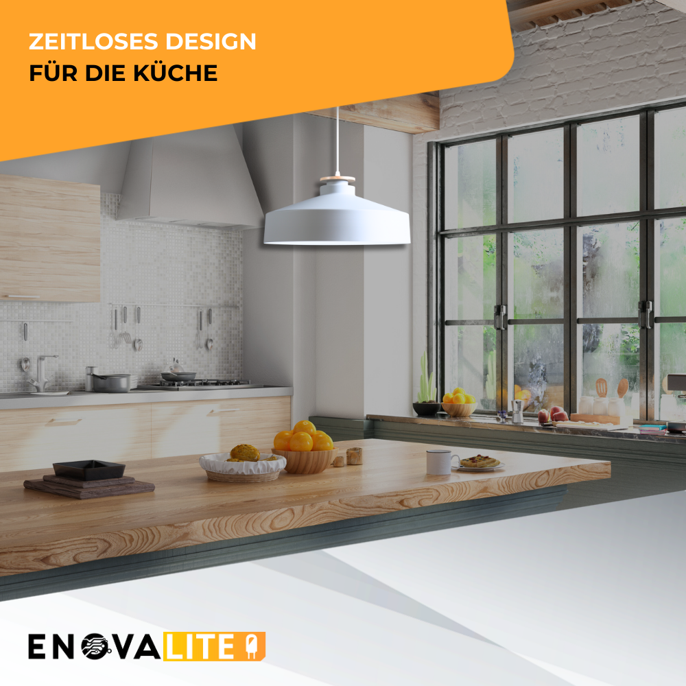 Elegante Pendelleuchte in Weiß  inkl E27-Filamentleuchtmittel, 7W/700lm, 2700K/warmweiß, Milchglas, runde Form, aus Stahl, E27-Fassung, IP20, Ø40 cm