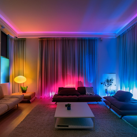 LED RGB+CCT Leuchtmittel, E14, Kerze B37, 5W, 454lm, SMART, Tuya App steuerbar, Minibulb.