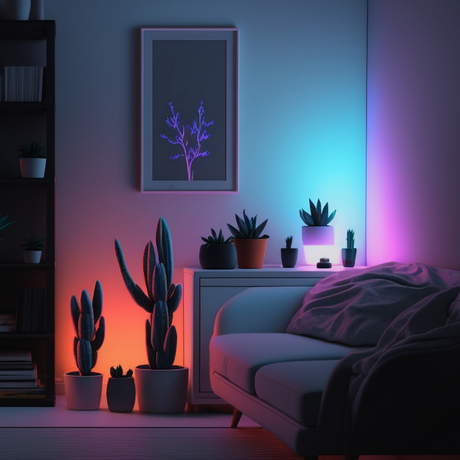 LED RGB+CCT Leuchtmittel, E27, A60, 9W, 906lm, SMART, Tuya App steuerbar.