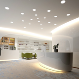 6er Set LED CCT Downlight, 12W, 1190 lm, ø170x32mm, 3000-4000-6000K einstellbar, mit Diffusor, rund.