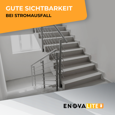 LED-Fluchtwegleuchte Twin-Spot 3W, Notausgang mit Notstromeinheit, TEST-Funktion, Wandmontage.