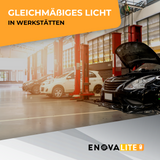 LED-Hallenleuchte, linear, 50 W, 6000 lm, 5000 K (neutralweiß), IP65, ENEC-Zertifizierung, schwarz | Lichttechnik24.de.