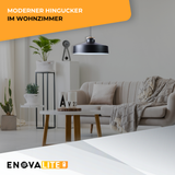 Elegante Pendelleuchte in Schwarz inkl E27-Filamentleuchtmittel, 7W/700lm, 2700K/warmweiß, Milchglas,runde Form, aus Stahl, E27-Fassung, IP20, Ø40 cm
