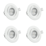 4er Set LED CCT Downlight schwenkbar, 7W, 718lm, 38°, IP44, 3000K-4000K-6000K einstellbar