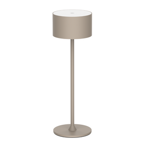 LED-Tischleuchte mit Akku, Up- & Downlight, Dimm- & CCT-Funktion, sandfarben, wiederaufladbar, Innen und Außenbereich, IP44, USB-C.