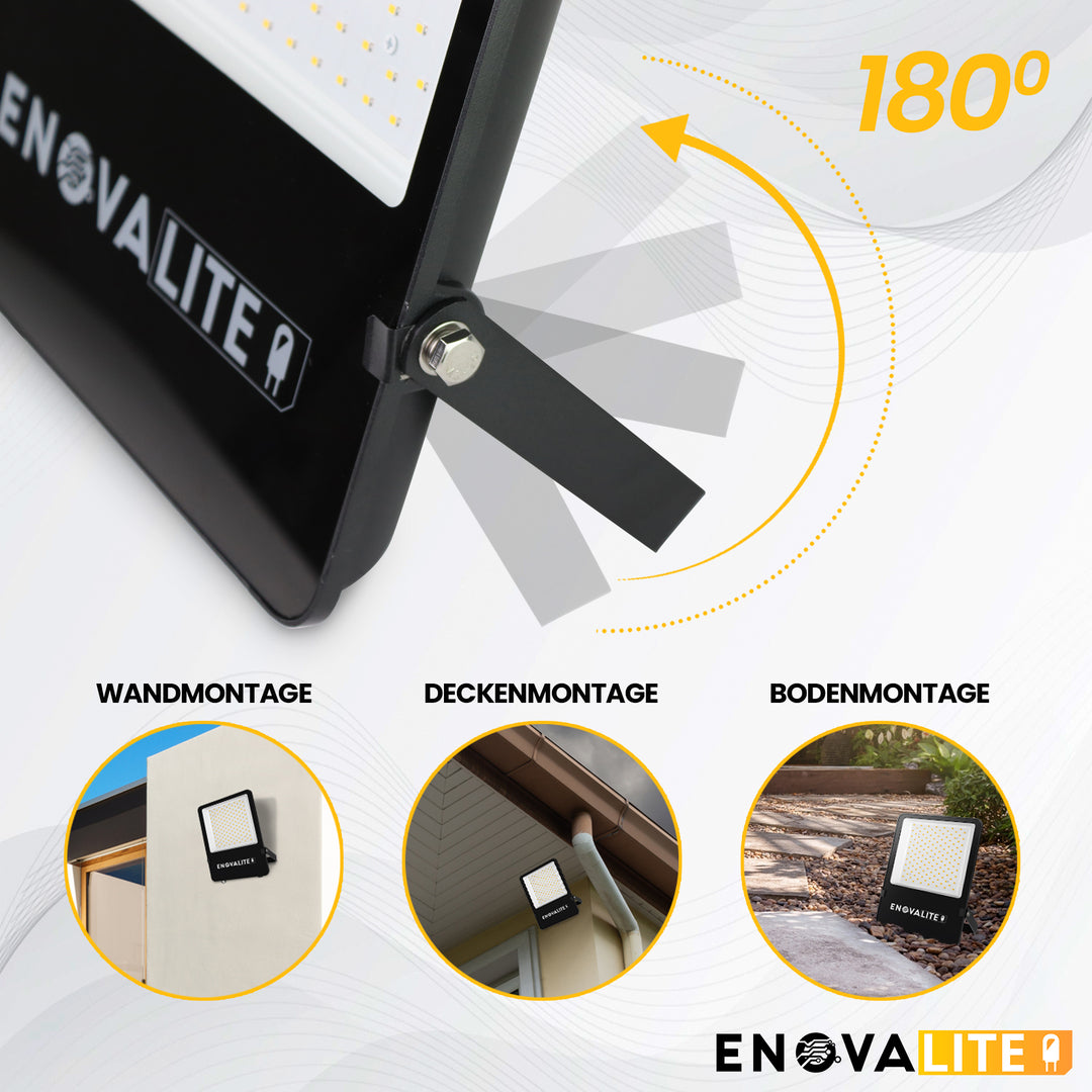LED-Fluter, 50 W, 4000 K (neutralweiß), 6500 lm, schwarz, IP65, LUMILEDS LED