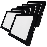 LED Aufbauleuchte in Schwarz, 18 W, 230 V, IP44-geschützt, 1800 lm, Lichtfarbe einstellbar, 226x35 mm, Deckenleuchte mit Diffusor, Badezimmerlampe