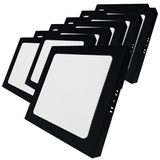 LED Aufbauleuchte in Schwarz, 18 W, 230 V, IP44-geschützt, 1800 lm, Lichtfarbe einstellbar, 226x35 mm, Deckenleuchte mit Diffusor, Badezimmerlampe