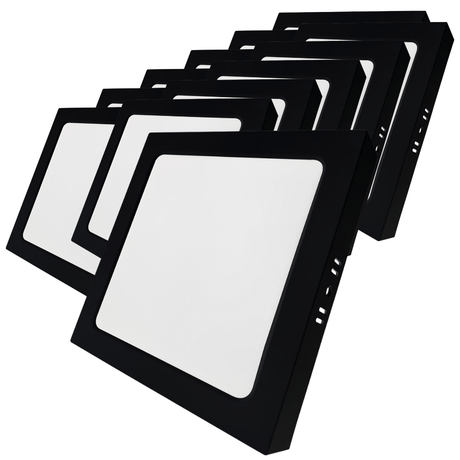 LED Aufbauleuchte in Schwarz, 24 W, 230 V, IP44-geschützt, 2400 lm, Lichtfarbe einstellbar, 298x35 mm, Deckenleuchte mit Diffusor, Badezimmerlampe