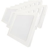 LED Aufbauleuchte in Weiß, 6 W, 230 V, IP44-geschützt, 600 lm, Lichtfarbe einstellbar, 112x26 mm, Deckenleuchte mit Diffusor, Badezimmerlampe