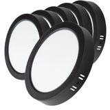 LED Aufbauleuchte in Schwarz, 12 W, 230 V, IP44-geschützt, 1200 lm, Lichtfarbe einstellbar, Ø170x34 mm, Deckenleuchte mit Diffusor, Badezimmerlampe