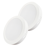 LED Aufbauleuchte in Weiß, 6W, 230 V, IP44-geschützt, 600 lm, Lichtfarbe einstellbar, Ø109x28 mm, Deckenleuchte mit Diffusor, Badezimmerlampe