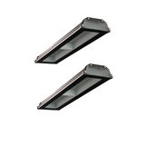 2er Pack LED-Hallenleuchte, linear, 100 W, 10000 lm, 4000 K (neutralweiß), IP65, schwarz