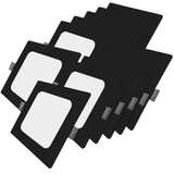 LED Einbauleuchte in Schwarz, 24 W, 230 V, IP44-geschützt, 2400 lm, Lichtfarbe einstellbar, 295x29 mm, Einbaustrahler mit Diffusor, Badezimmer Deckenleuchte