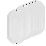 Kellerlampe in Weiß, Ovalleuchte, 12 W, 1080 lm, Lichtfarbe einstellbar (CCT), IP54-wassergeschützt, Kabelverbinder, Wandleuchte Innen und Außen, Feuchtraumleuchte