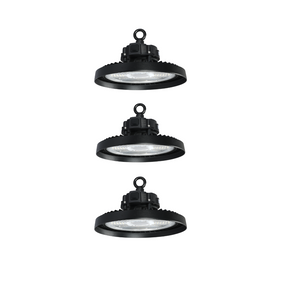 3er-Pack LED-Hallenstrahler, mit Bewegungsmelder, Leistung einstellbar, 100/150/200W, 4000 K (neutralweiß), 17000-34000 lm, IP65, 0-10V dimmbar.