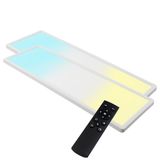 LED-Panel mit Fernbedienung, 58×20 cm, weiß, 24 W, 2200 lm, IP44 Wassergeschützt, Helligkeit und Lichtfarbe einstellbar