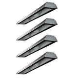 4er Pack LED-Hallenleuchte, linear, 150 W, 15000 lm, 4000 K (neutralweiß), IP65, schwarz