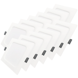 LED Einbauleuchte in Weiß, 6 W, 230 V, IP44-geschützt, 600 lm, Lichtfarbe einstellbar, 119x26 mm, Einbaustrahler mit Diffusor, Badezimmer Deckenleuchte