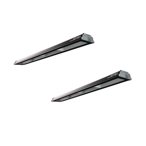 2er Pack LED-Hallenleuchte, linear, 200 W, 20000 lm, 4000 K (neutralweiß), IP65, schwarz.