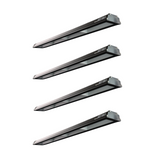 4er Pack LED-Hallenleuchte, linear, 200 W, 20000 lm, 4000 K (neutralweiß), IP65, schwarz