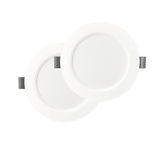 LED Einbauleuchte in Weiß, 18 W, 230 V, IP44-geschützt, 1800 lm, Lichtfarbe einstellbar, Ø221x27 mm, Einbaustrahler mit Diffusor, Badezimmer Deckenleuchte