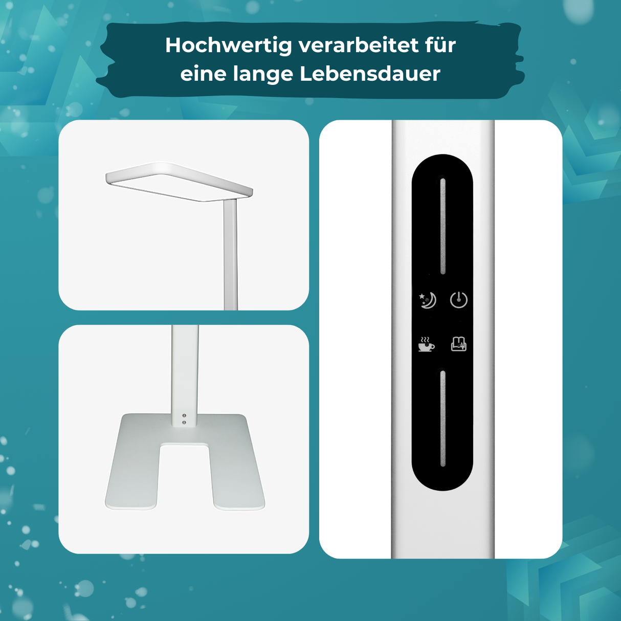 2er Pack LED Büro-Stehleuchte, Up/Down, weiß, 100 W, 7000 lm, 4000 K (neutralweiß), UGR<16, CRI98, dimmbar, RG0, Bridgelux LED, Arbeitsplatzleuchte