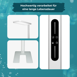 2er Pack LED Büro-Stehleuchte, Up/Down, weiß, 100 W, 7000 lm, 4000 K (neutralweiß), UGR<16, CRI98, dimmbar, RG0, Bridgelux LED, Arbeitsplatzleuchte