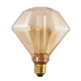 LED Filament Leuchtmittel, DIAMANT, AMBER, D125L, E27, 3.5 W, 120lm, 1800K, dimmbar.