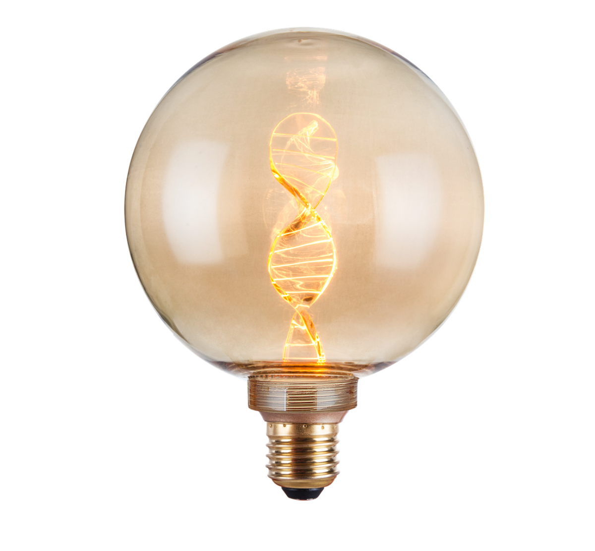 LED Filament Leuchtmittel, DNA, Amber, Globe G125, E27, 3.5W, 120lm, 1800K, dimmbar