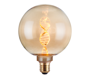 LED Filament Leuchtmittel, DNA, Amber, Globe G125, E27, 3.5W, 120lm, 1800K, dimmbar.