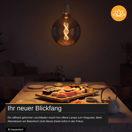 LED Filament Leuchtmittel, 4 W, 120 lm, warmweiß, dimmbar