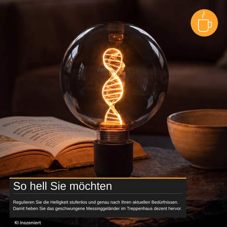 LED Filament Leuchtmittel, 4 W, 120 lm, warmweiß, dimmbar