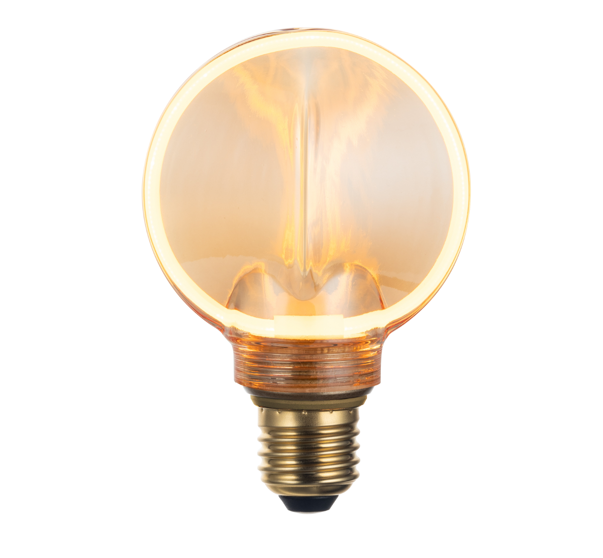 LED Filament Leuchtmittel, CIRCLE, Amber, E27, 4W, 200lm, 1800K, dimmbar