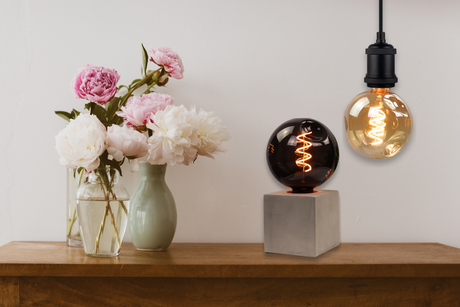 LED Filament Leuchtmittel, CALDERA, Smoke, Globe G125, E27, 4W, 40lm, 1800K, dimmbar.