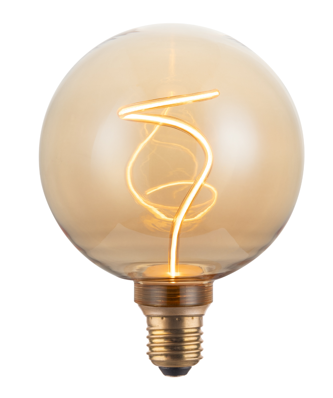 LED Filament Leuchtmittel, YARN GLOBE, Amber, Globe G125, E27, 4.9W, 200lm, 1800K, dimmbar