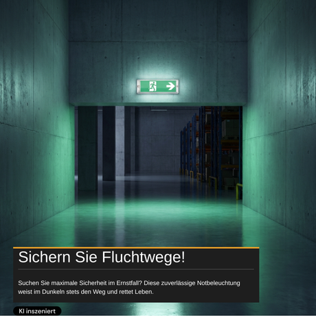 10er Pack LED-Fluchtwegleuchte mit Notstromakku 3h, TEST-Funktion, Dauer- & Notbetrieb, IP65