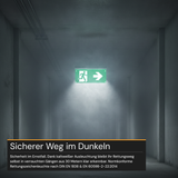 2er Pack LED-Fluchtwegleuchte 4in1 mit Notstromakku 3h, TEST-Funktion, Dauer- & Notbetrieb